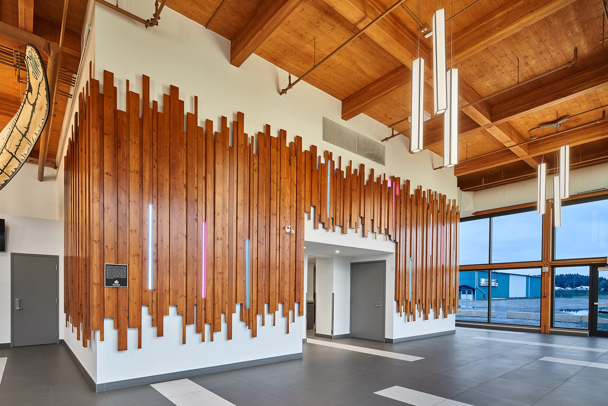 Performing Arts Theatre of Hinton interior wood wall