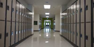 École Montrose Junior High School interior hallway