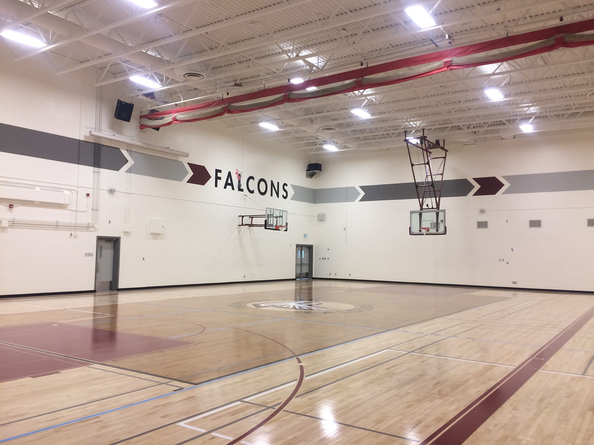 Foothills Composite High School interior of the gymnasium