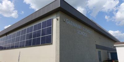 Glenmary School exterior with solar panels