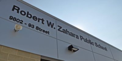 Robert W Zahara Public School exterior signage