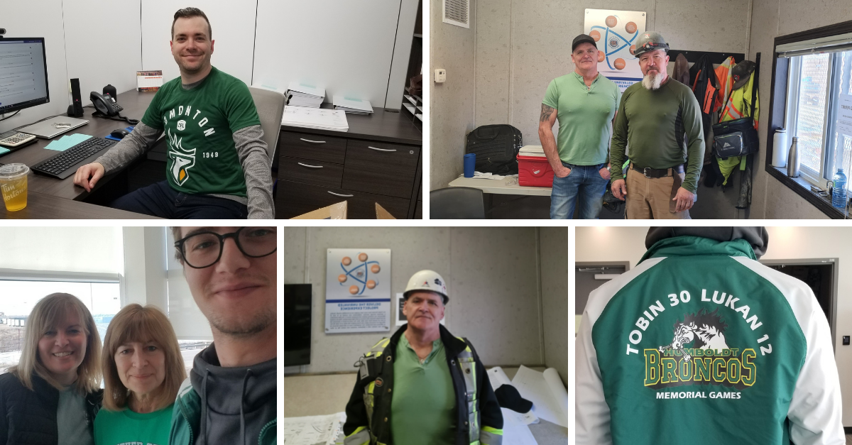 5th annual Green Shirt Day in honour of Humboldt Broncos' Logan Boulet 