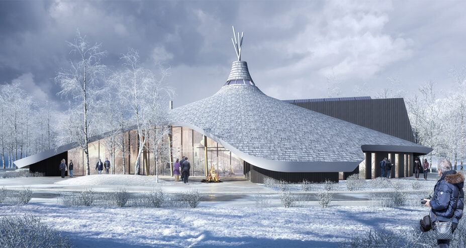 Saulteau Cultural Centre in Moberly Lake, British Columbia - Architect Rendering