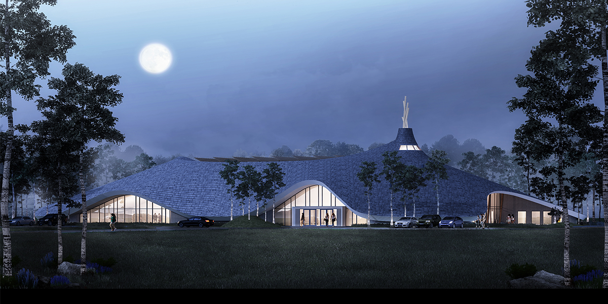 Saulteau Cultural Centre in Moberly Lake, British Columbia - Architect Rendering