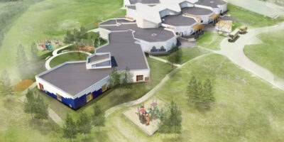 Alexander K-12 School in Alexander First Nation Alberta - Architect Rendering