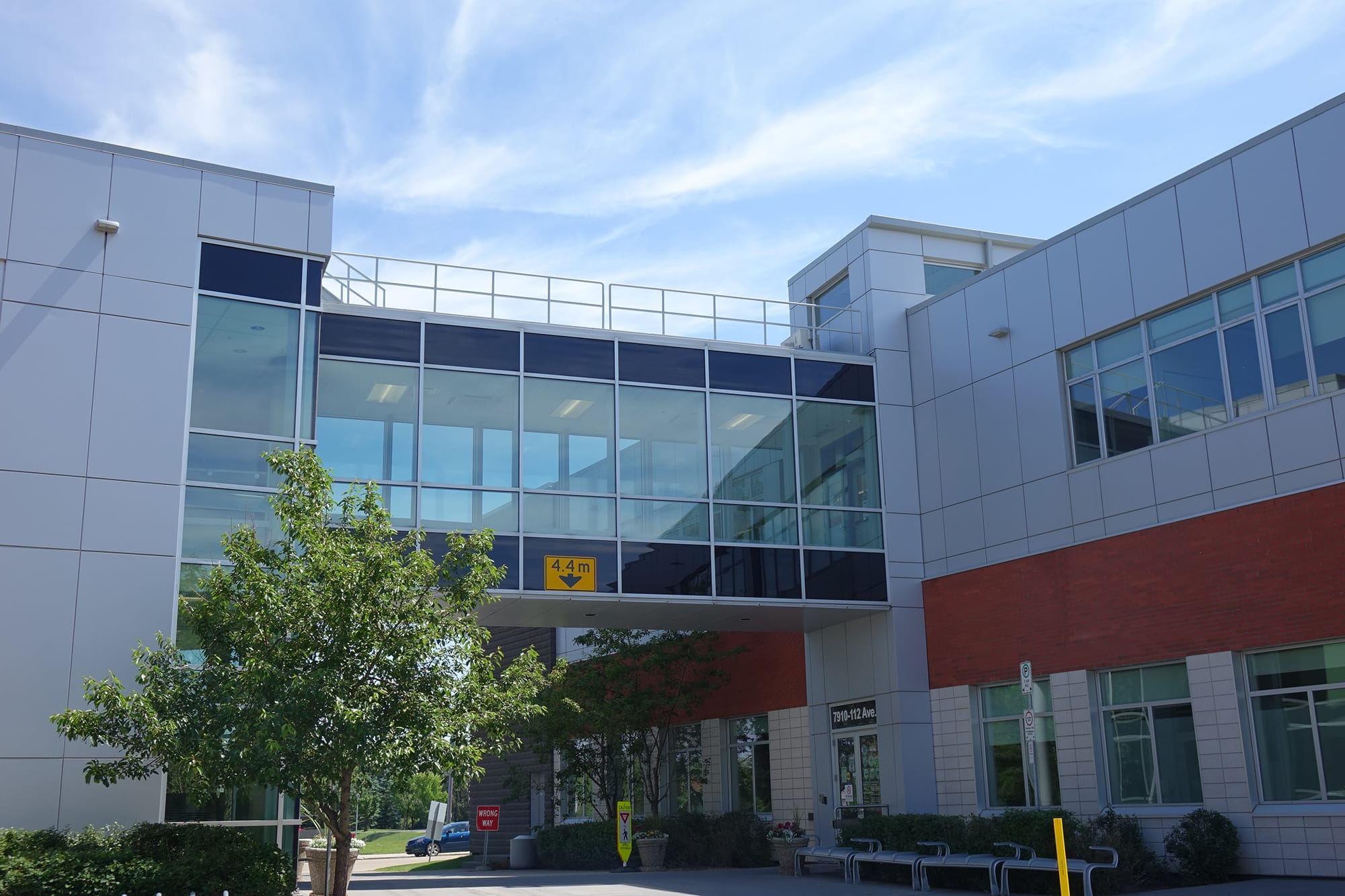 East Edmonton Health Care Centre exterior bridge