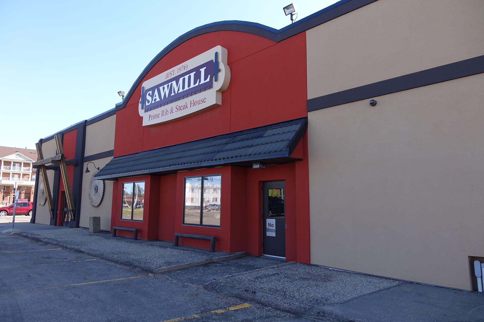 Sawmill Restaurant exterior front entrance