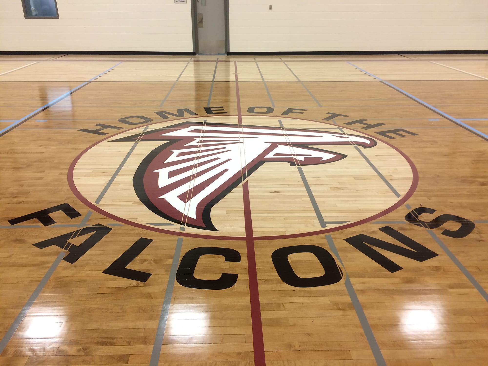 Foothills Composite High School centre court Go Falcons