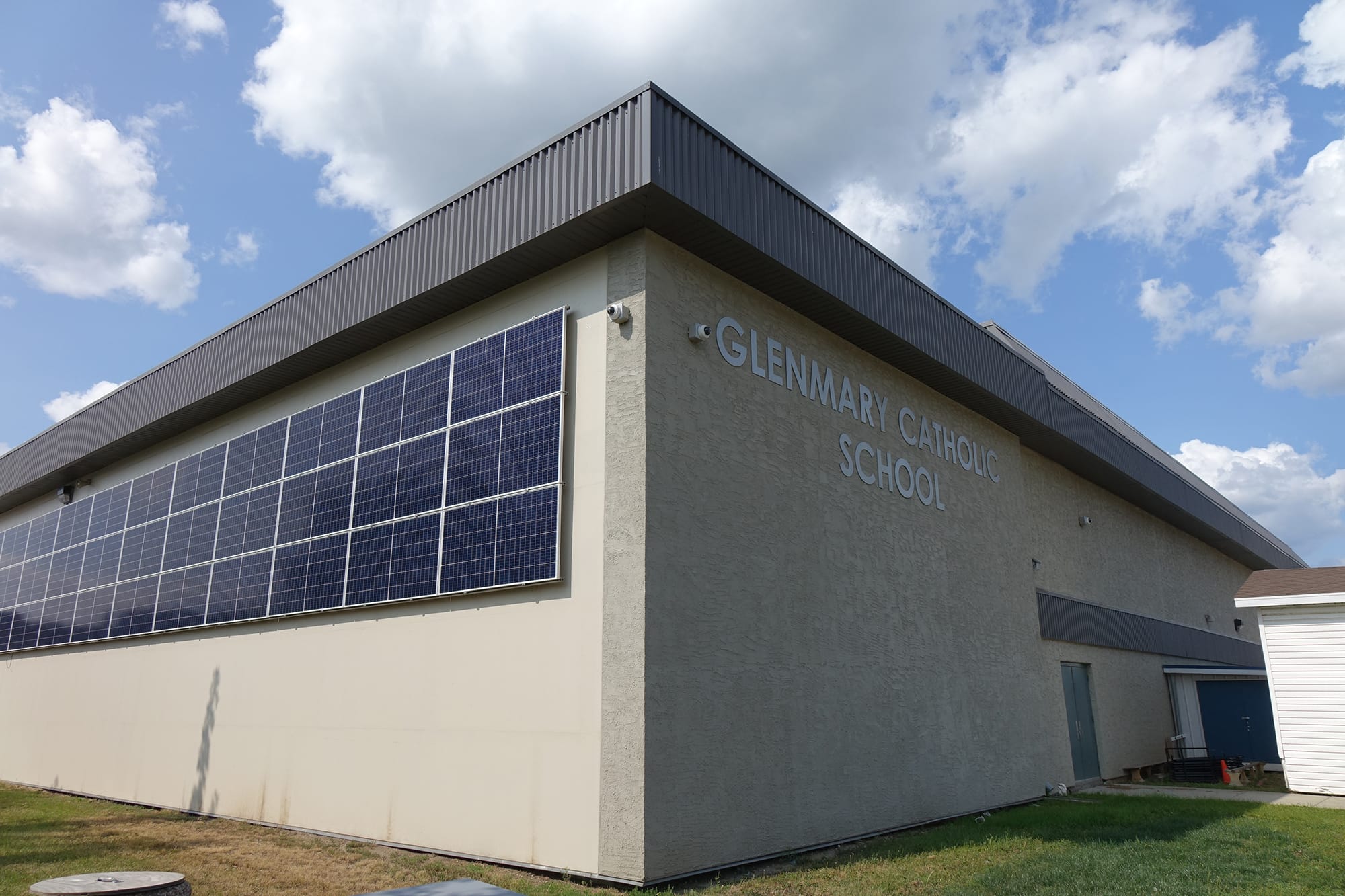 Glenmary School exterior with solar panels