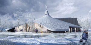 Saulteau Cultural Centre in Moberly Lake, British Columbia - Architect Rendering