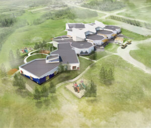 Alexander K-12 School in Alexander First Nation Alberta - Architect Rendering