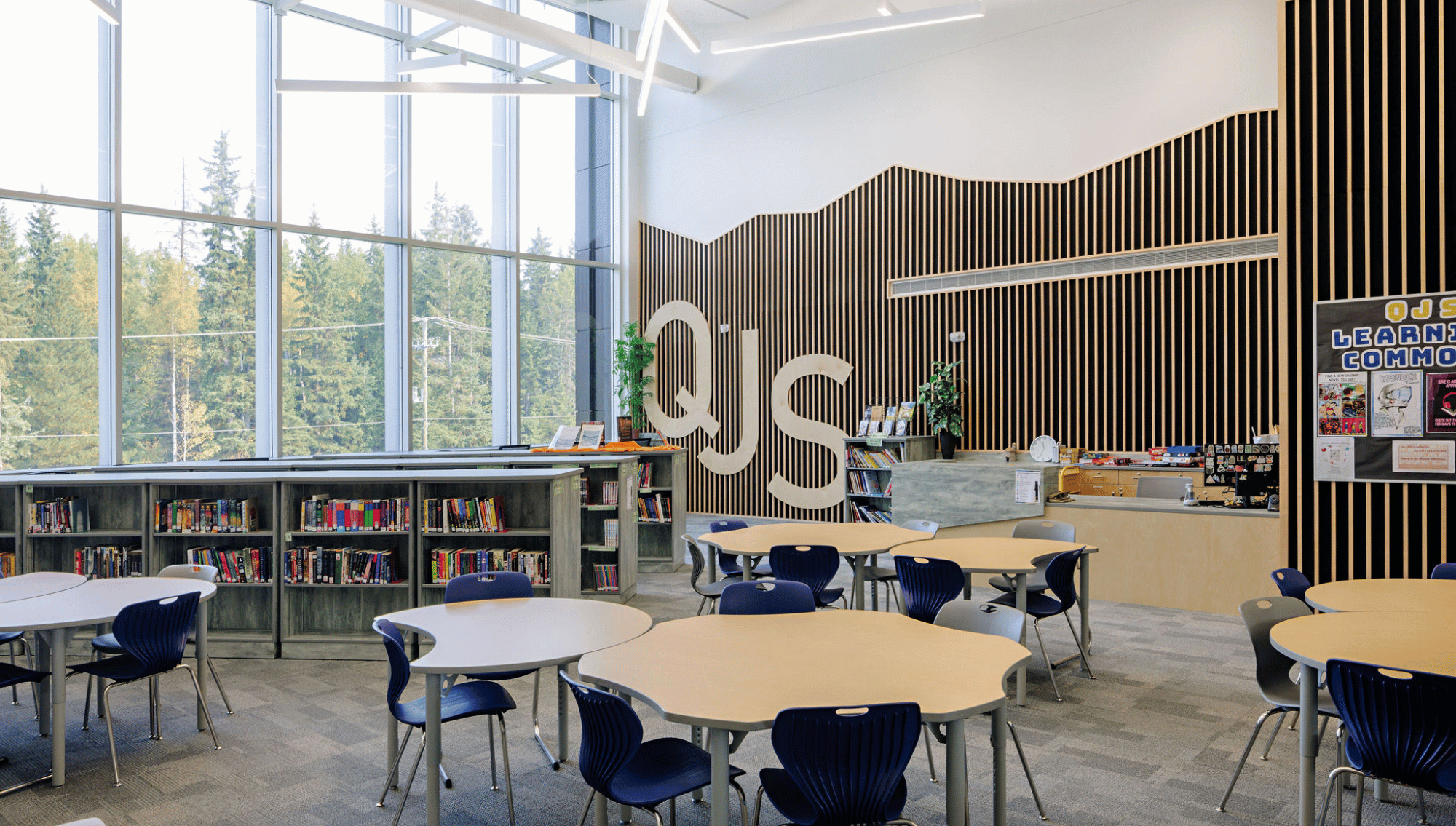 Quesnel Junior School Library.