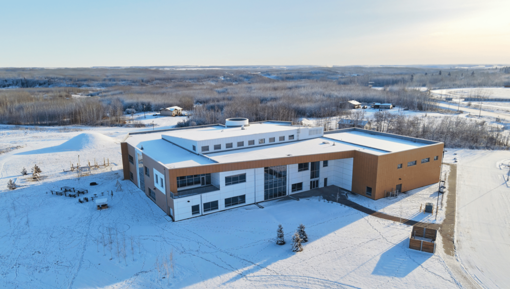 Saddle Lake Elementary School Bird's Eye View.