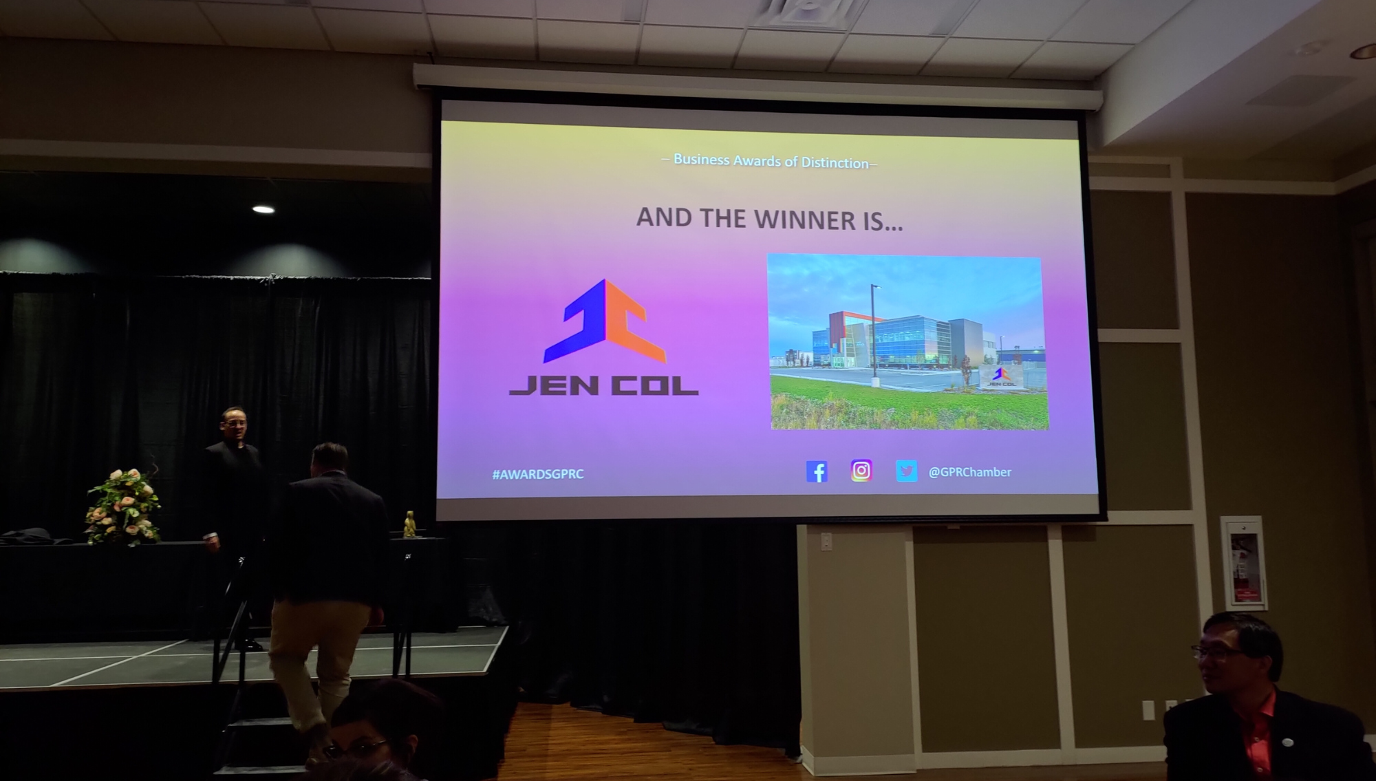 JEN COL being named winner of Business of the Year 2021