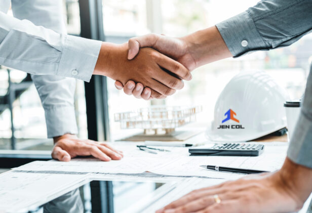 Handshakes in an office