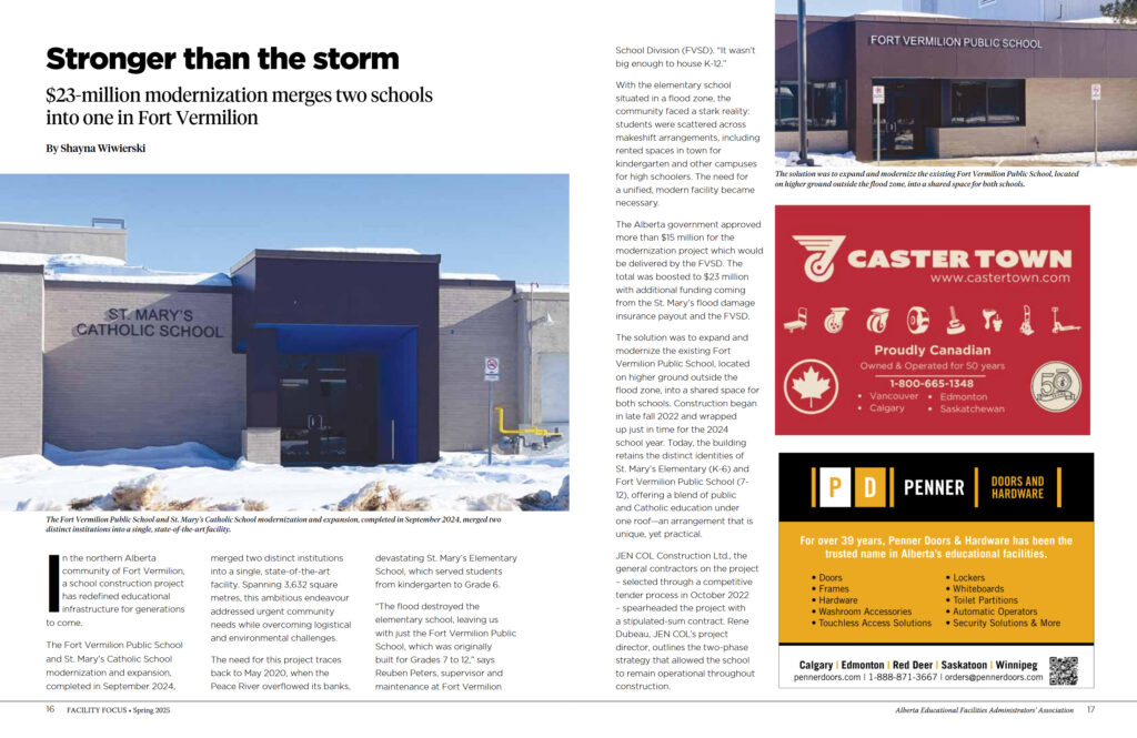 St. Mary's Catholic and Fort Vermilion Public Schools - Facility Focus Magazine Feature